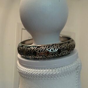 Silver Filigree Bangle Bracelet